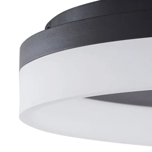 Lucande Smart LED-taklampe Squillo svart Tuya RGBW CCT| Smarthus Belysning