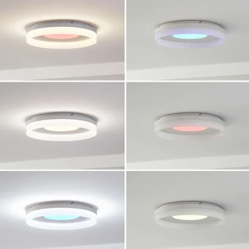 Lucande Smart LED-taklampe Squillo hvit Tuya RGBW CCT Sale