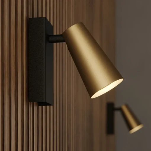 Lucande spotlight Angelina, messing/gull, metall, 1 lyskilde.| Design- Og Hotellbelysning|Spotter I Tak