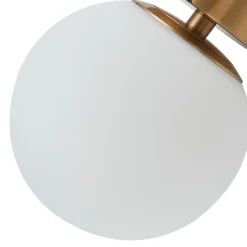 Lucande taklampe Bidolo, messingfarget, glass, 15 cm, IP44 Sale