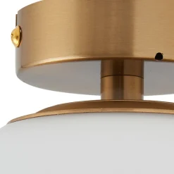 Lucande taklampe Bidolo, messingfarget, glass, 15 cm, IP44 Sale