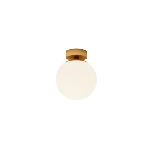 Lucande taklampe Bidolo, messingfarget, glass, 15 cm, IP44 Sale