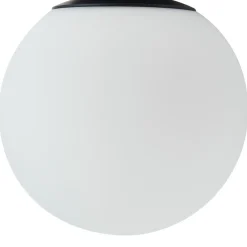 Lucande taklampe Bidolo, svart, glass, Ø 15 cm, IP44