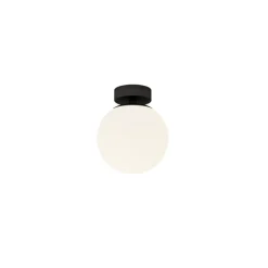 Lucande taklampe Bidolo, svart, glass, Ø 15 cm, IP44