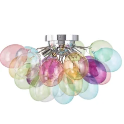 Lucande taklampe Diborah, fargerik, glass, Ø 50 cm, G9 New