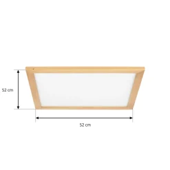 Lucande taklampe Joren, 52 cm, tre, CCT, fjernkontroll| Butikkbelysning|Design- Og Hotellbelysning