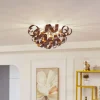Lucande taklampe Kaelor, Ø 60 cm, kobberfarget, aluminium Discount