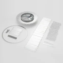 Lucande taklampe Limana, Ø 50 cm, krom, krystall| Taklamper
