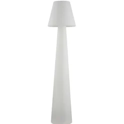 Lucande terrasselampe Gauri, hvit, høyde 148 cm, IP65| Terrassebelysning