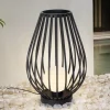 Lucande terrasselampe Marrin, svart, metall, Ø 46cm Outlet