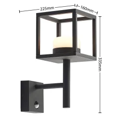 Lucande Timio utendørs vegglampe, uplight, sensor, GX53, IP44| Utebelysning Med Sensor|Utebelysning Med Sensor