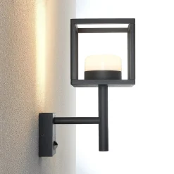 Lucande Timio utendørs vegglampe, uplight, sensor, GX53, IP44| Utebelysning Med Sensor|Utebelysning Med Sensor