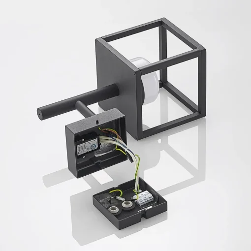 Lucande Timio utendørs vegglampe, uplight, sensor, GX53, IP44| Utebelysning Med Sensor|Utebelysning Med Sensor