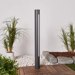 Lucande Tomas LED-veilampe, 75 cm, mørkegrå, IP54 Clearance
