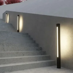 Lucande Tomas LED-veilampe, 75 cm, mørkegrå, IP54 Clearance