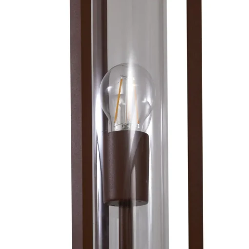 Lucande utelampe Alivaro, rustfarget, 220 cm, E27, IP65| Lyktestolper