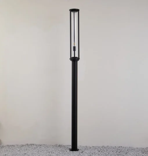 Lucande utelampe Alivaro, svart, 220 cm, E27, IP65 Discount