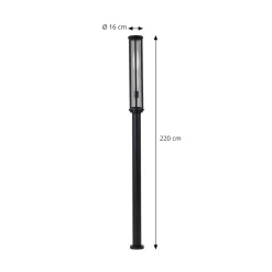 Lucande utelampe Alivaro, svart, 220 cm, E27, IP65 Discount