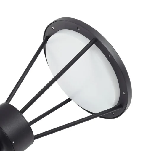Lucande utelampe Elario, 222 cm, svart, aluminium Online