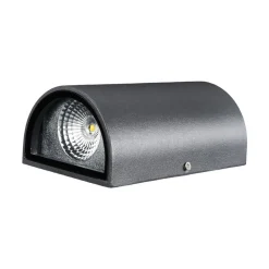 Lucande utendørs LED-vegglampe Jale, 16 cm, antrasitt, aluminium| Kommersiell Utebelysning|Led-Utendørs