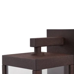 Lucande utendørs LED-vegglampe Ferdinand, rust, metall, IP54| Kommersiell Utebelysning