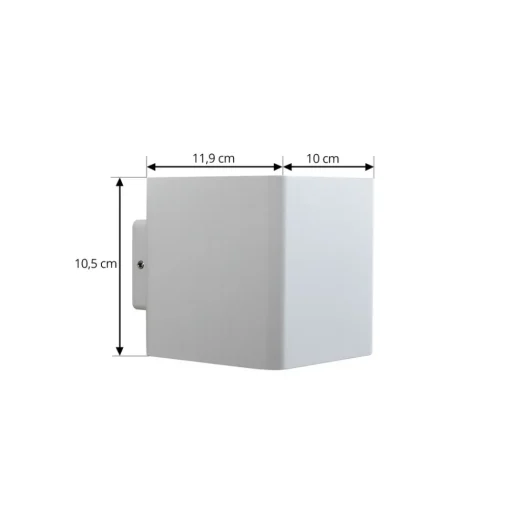 Lucande utendørs LED-vegglampe Aaron, hvit, IP54, opp/ned Discount