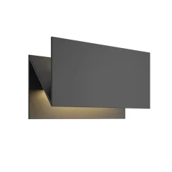 Lucande utendørs LED-vegglampe Meja, svart, metall, IP54 Clearance