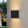 Lucande utendørs LED-vegglampe Trixy, antrasitt, metall, IP54 Best