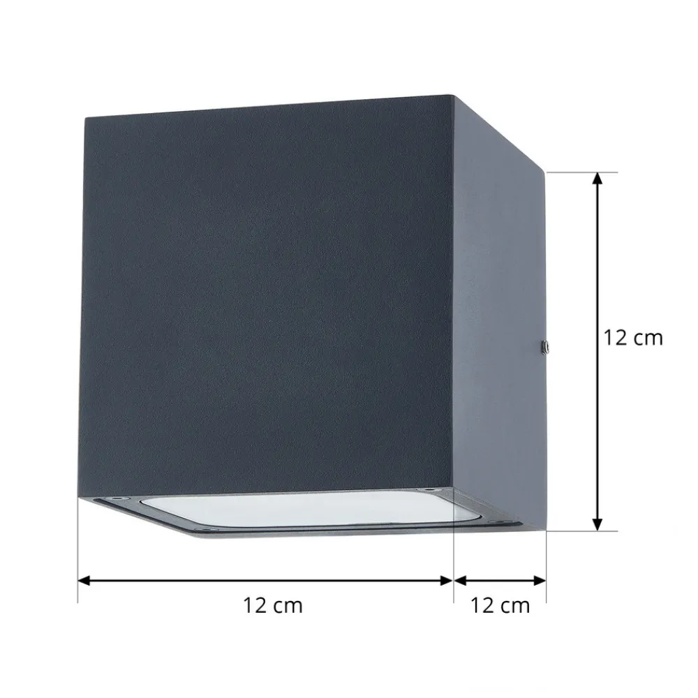 Lucande utendørs LED-vegglampe Merjem, 12 cm, opp/ned, IP54 Clearance