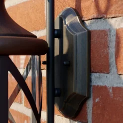 Lucande utendørs vegglampe Marcellino, rust, metall, glass| Terrassebelysning|Vegglamper Utendørs