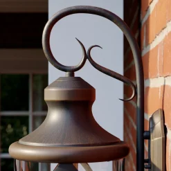 Lucande utendørs vegglampe Marcellino, rust, metall, glass| Terrassebelysning|Vegglamper Utendørs