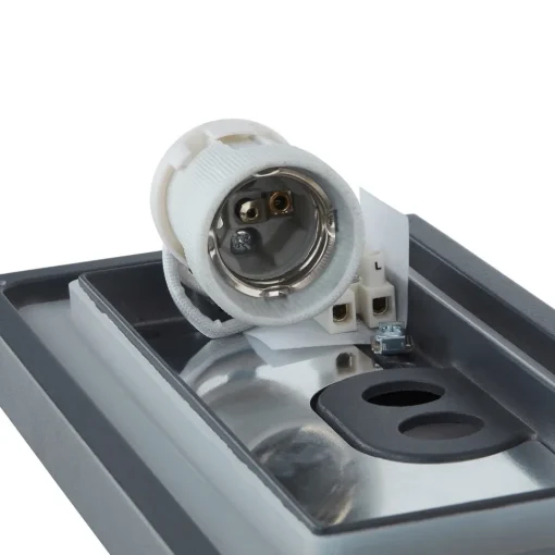 Lucande utendørs vegglampe Aurelien, grå, metall, 12,5 cm, IP54 Hot