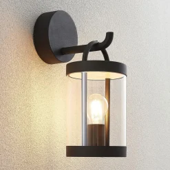 Lucande utendørs vegglampe Cassian, sett med 2, antrasitt, IP54| Vegglamper Utendørs|Terrassebelysning