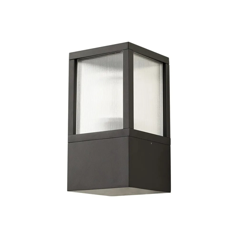 Lucande utendørs vegglampe Klemens, svart, metall, IP54, Riffle| Vegglamper Utendørs