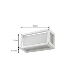 Lucande utendørs vegglampe Aurelien, hvit, glass, 12,5 cm, IP54 New