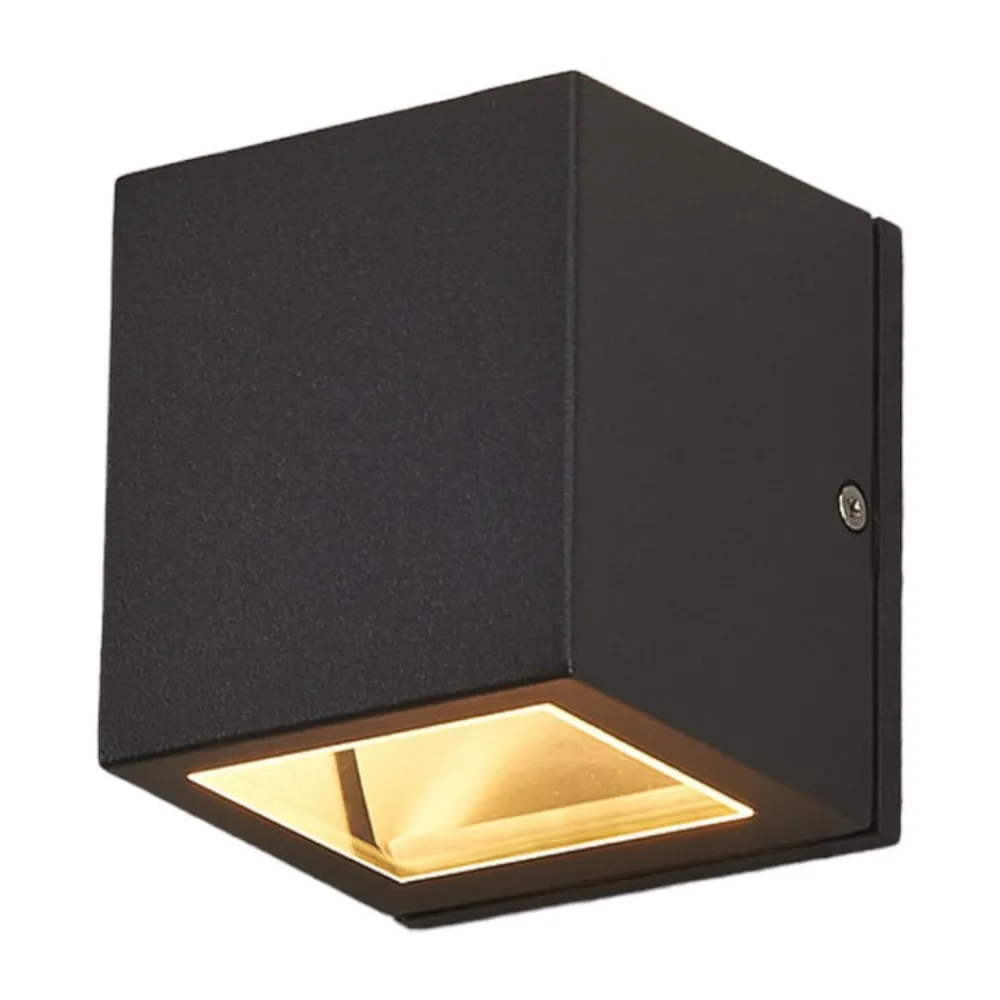 Lucande utendørs vegglampe Maurice, antrasitt, IP54, sett med 4 stk| Vegglamper Utendørs