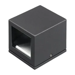 Lucande utendørs vegglampe Maurice, antrasitt, IP54, sett med 4 stk| Vegglamper Utendørs