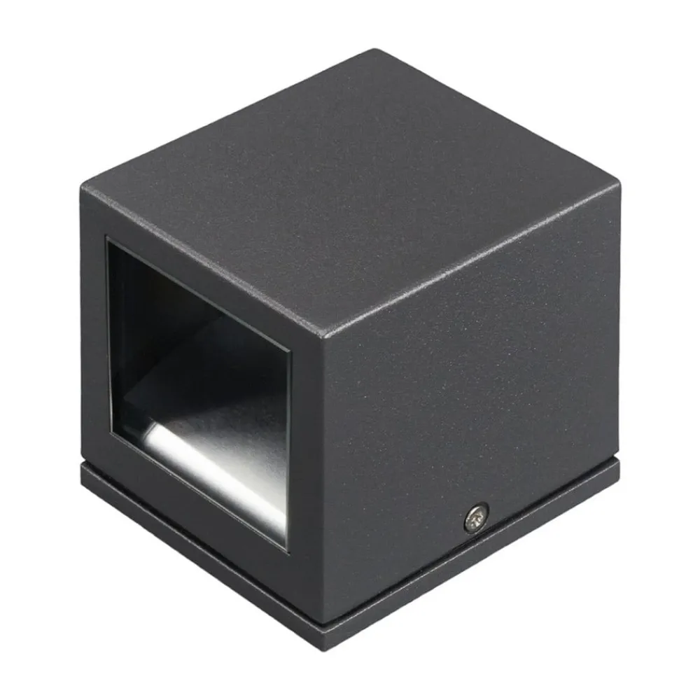 Lucande utendørs vegglampe Maurice, antrasitt, IP54, sett med 4 stk| Vegglamper Utendørs