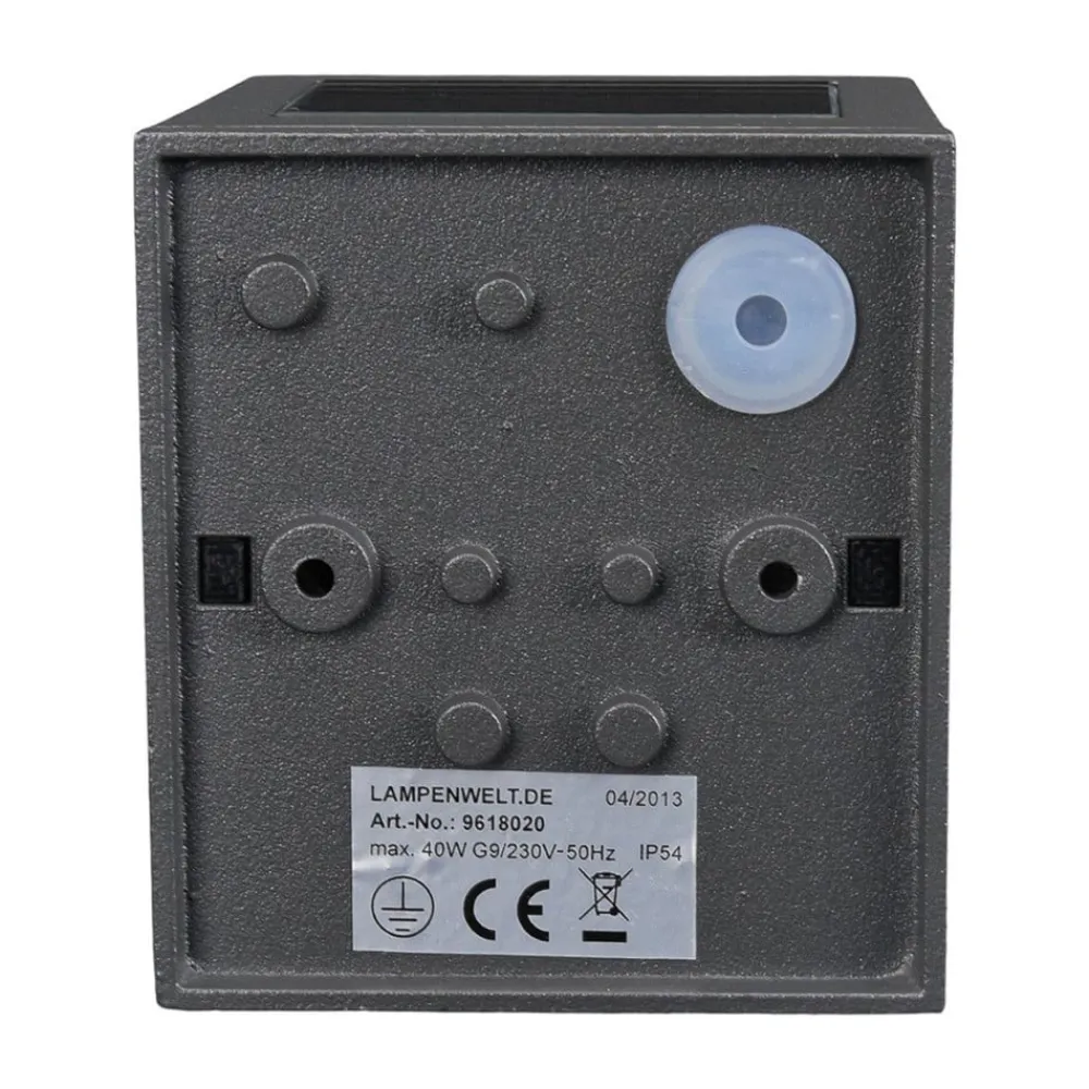 Lucande utendørs vegglampe Maurice, antrasitt, IP54, sett med 4 stk| Vegglamper Utendørs