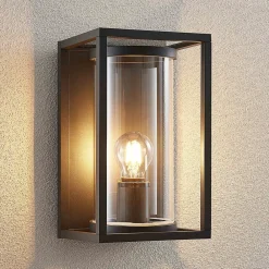 Lucande utendørs vegglampe Brienne, 30 cm, antrasitt, metall Outlet