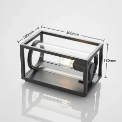 Lucande utendørs vegglampe Brienne, 30 cm, antrasitt, metall Outlet