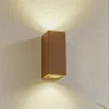 Lucande utendørs vegglampe Xava, opp/ned, brun, 2 lyskilder, GU10| Terrassebelysning|Vegglamper Utendørs