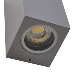 Lucande utendørs vegglampe Xava, opp/ned, grå, 2 lyskilder, GU10| Vegglamper Utendørs