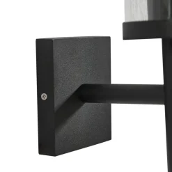 Lucande utendørs vegglampe Zanta, høyde 39 cm, IP54, svart| Terrassebelysning