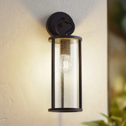 Lucande utendørs vegglampe Emmeline, bobler, aluminium, høyde 45 cm New