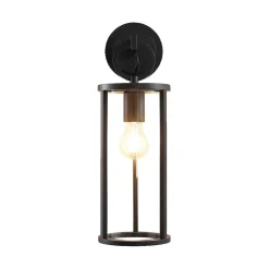 Lucande utendørs vegglampe Emmeline, klar, aluminium, høyde 45 cm| Terrassebelysning|Vegglamper Utendørs