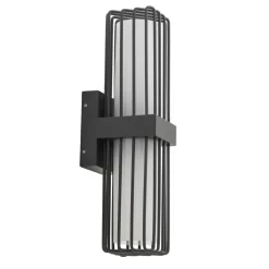 Lucande utendørs vegglampe Chandan, 41,9 cm, antrasitt, aluminium Sale