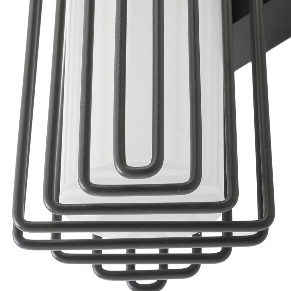 Lucande utendørs vegglampe Chandan, 41,9 cm, antrasitt, aluminium Sale