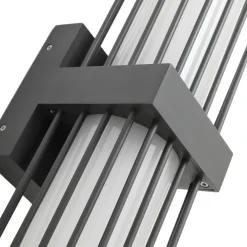 Lucande utendørs vegglampe Chandan, 41,9 cm, antrasitt, aluminium Sale