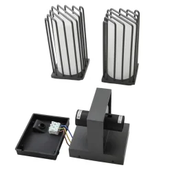 Lucande utendørs vegglampe Chandan, 41,9 cm, antrasitt, aluminium Sale